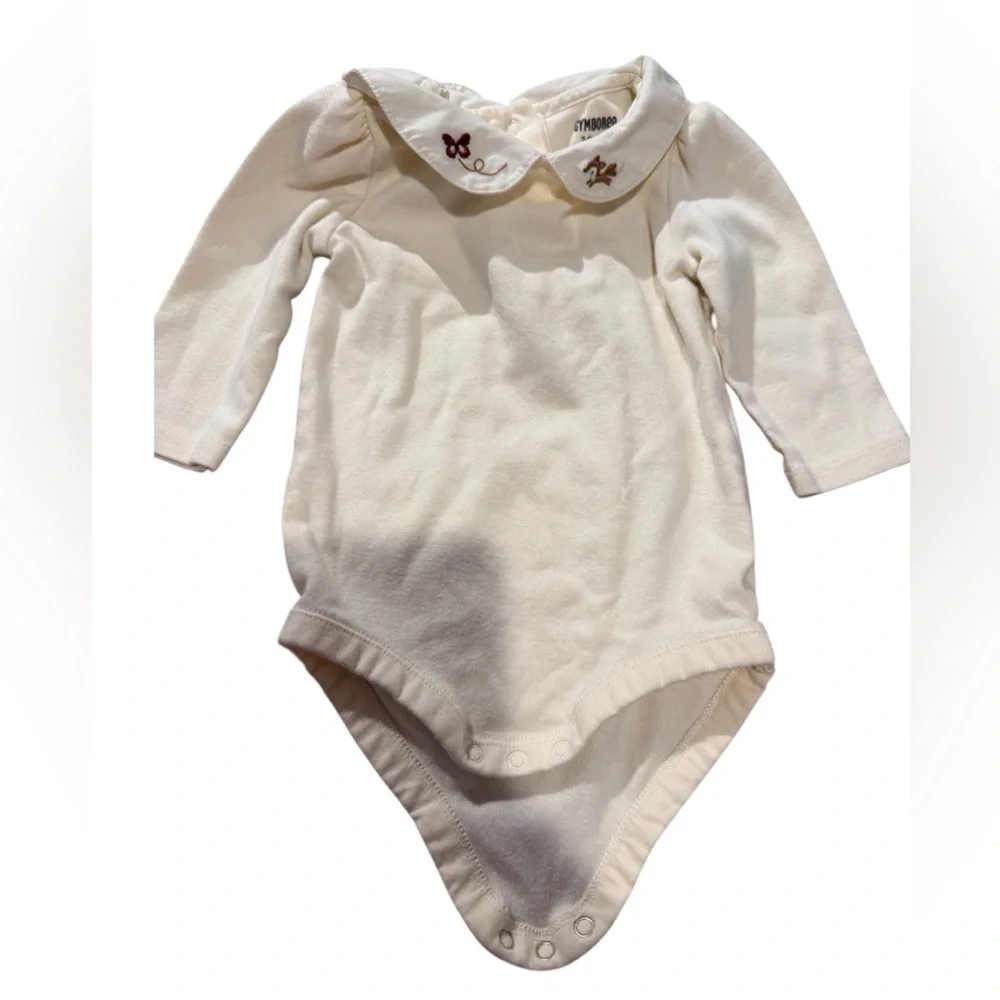 Vintage‎ Gymboree Cream Baby Outfit with Fox Embroidery 3-6 months